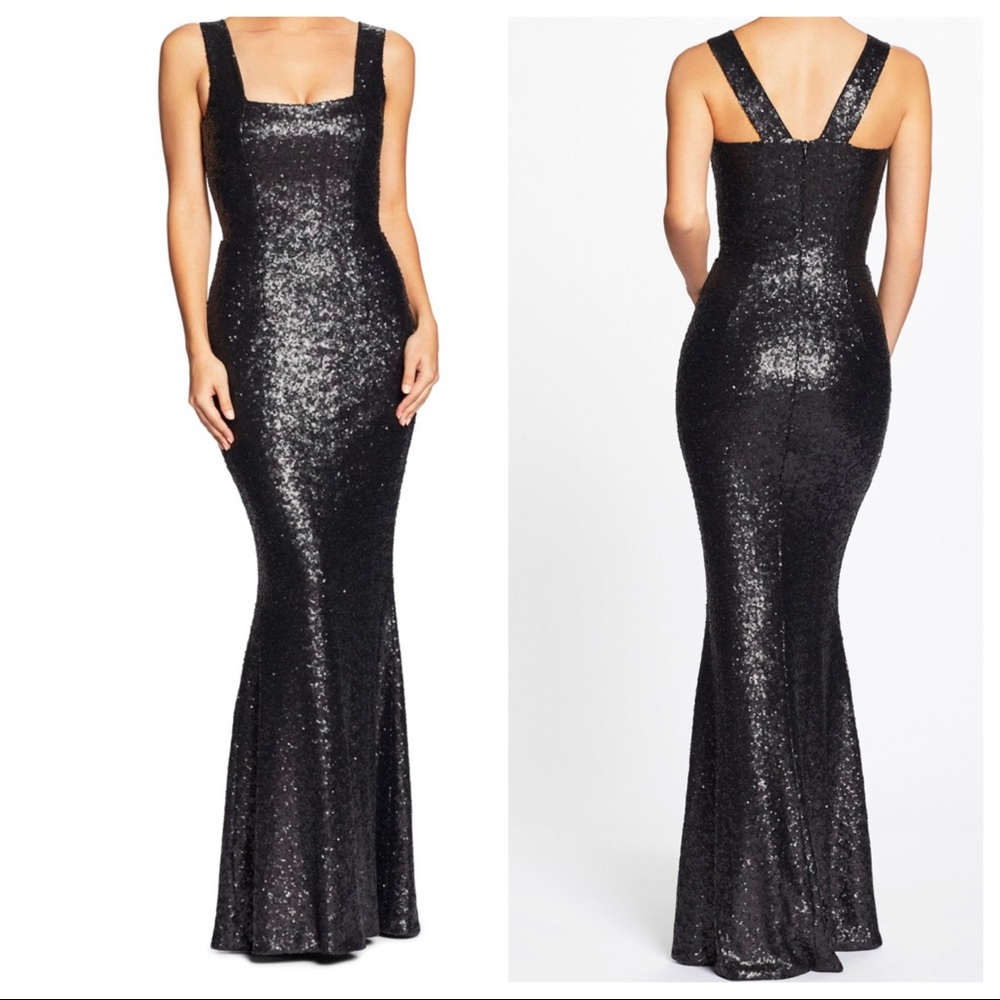 Dress the Population Raven Sequin Gown